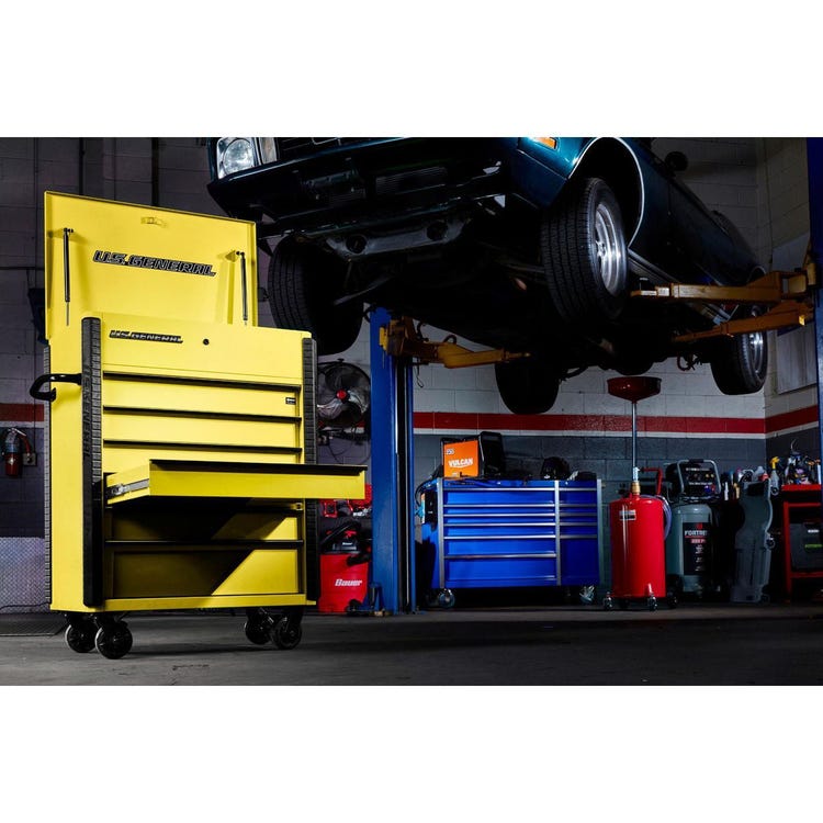 US General 6 Drawer Full Bank Mechanic/Service Cart