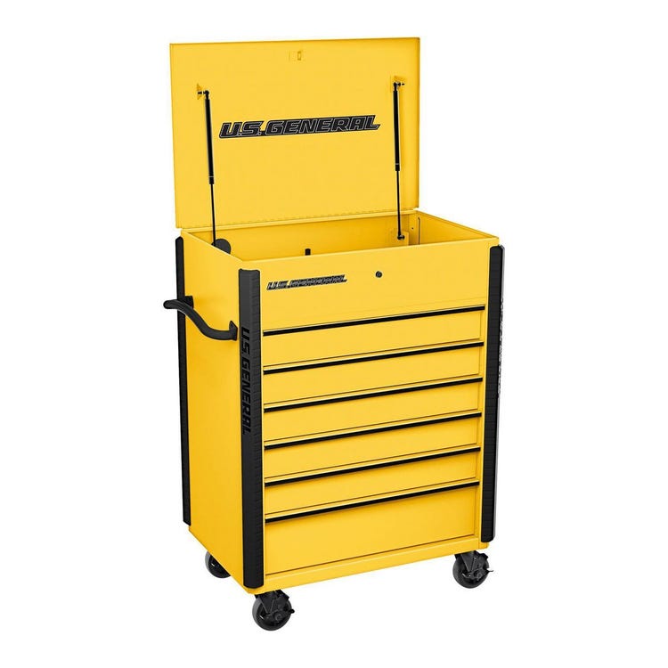 US General 6 Drawer Full Bank Mechanic/Service Cart
