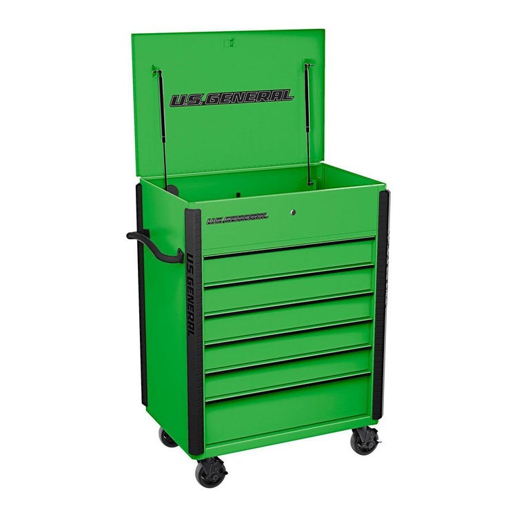US General 6 Drawer Full Bank Mechanic/Service Cart