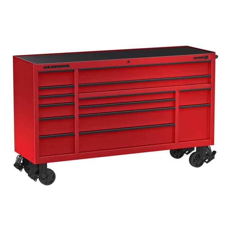 U.S. GENERAL 72 in. x 22 in. Triple-Bank Roll Cab Series 3