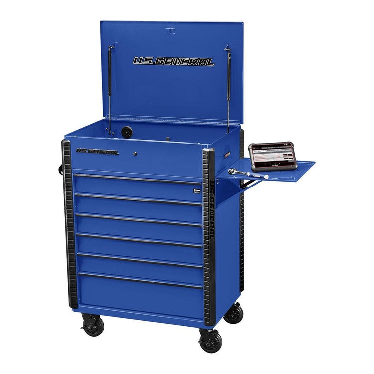US General 6 Drawer Full Bank Mechanic/Service Cart
