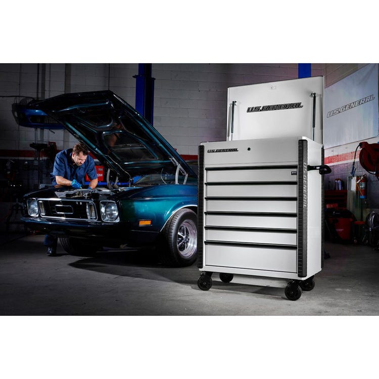 US General 6 Drawer Full Bank Mechanic/Service Cart