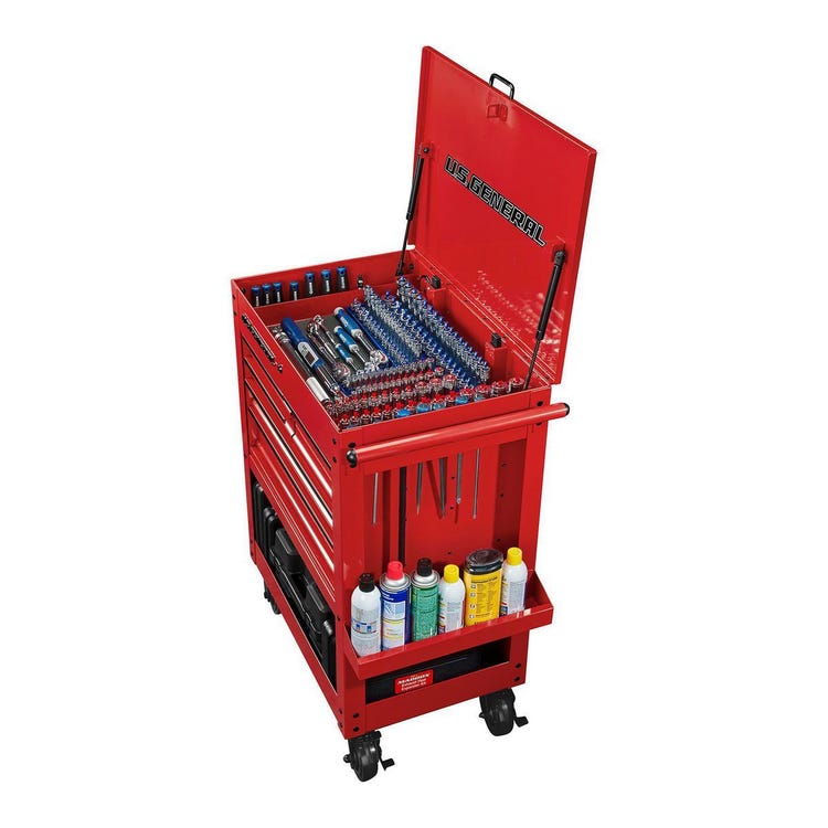 US General 30in 5 Drawer Mechanics Cart